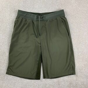 Lululemon T.H.E. Short Mens L Green 11 Inch Inseam Training Athletic LM7AKUS